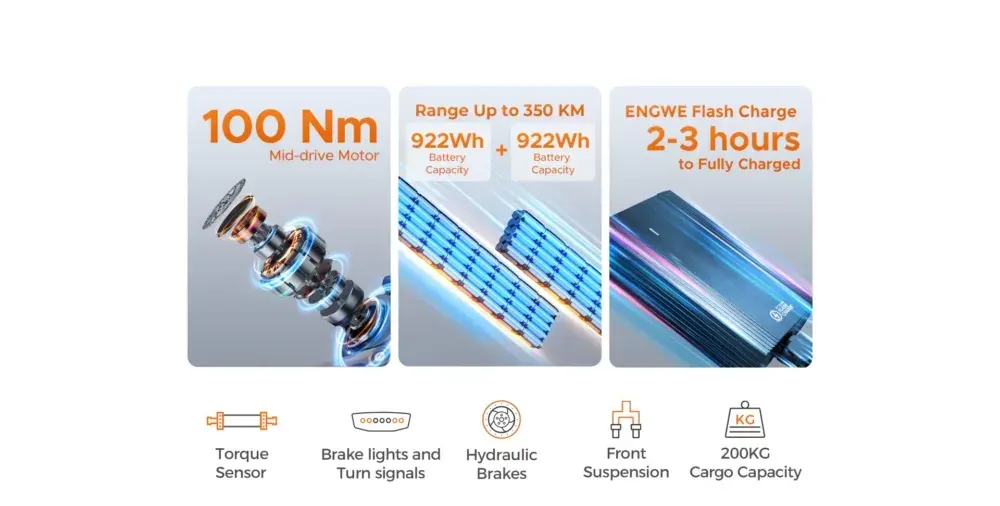 Engwe LE20 Bicicleta Eléctrica de Carga image 3