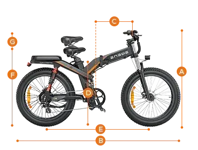 Engwe X26 Bicicleta Eléctrica Plegable Fat Tire image 4