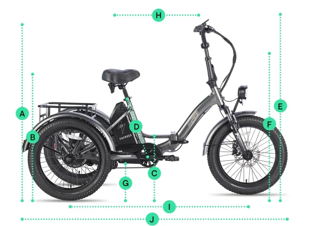 Fafrees F20 Mate Triciclo Eléctrico Plegable image 2