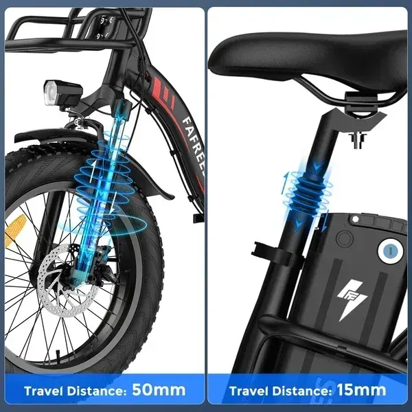Fafrees F20 Max Bicicleta Eléctrica Plegable Fat Tire image 8