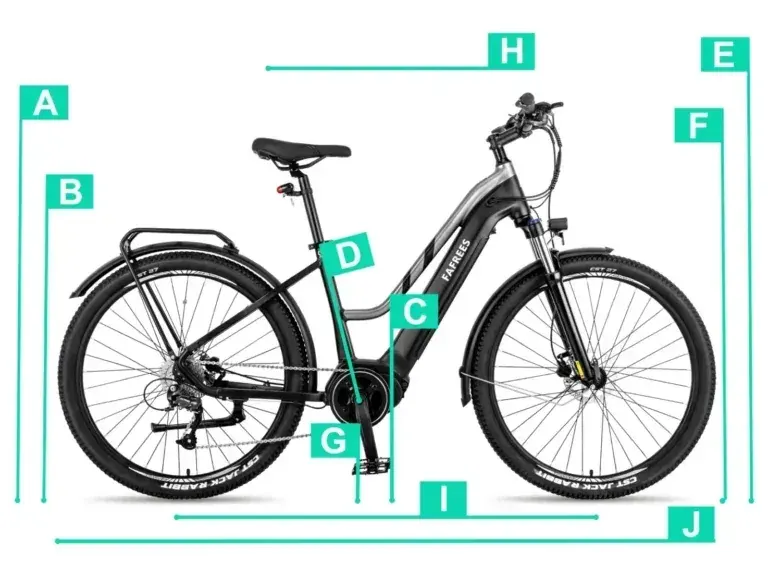 Fafrees FM8 e-bike de cuadro bajo en vista lateral completa, color negro mate.