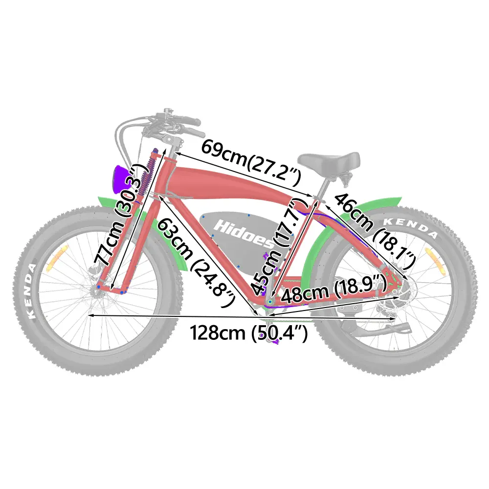 Hidoes B3 Bicicleta Eléctrica Fat Tire image 10
