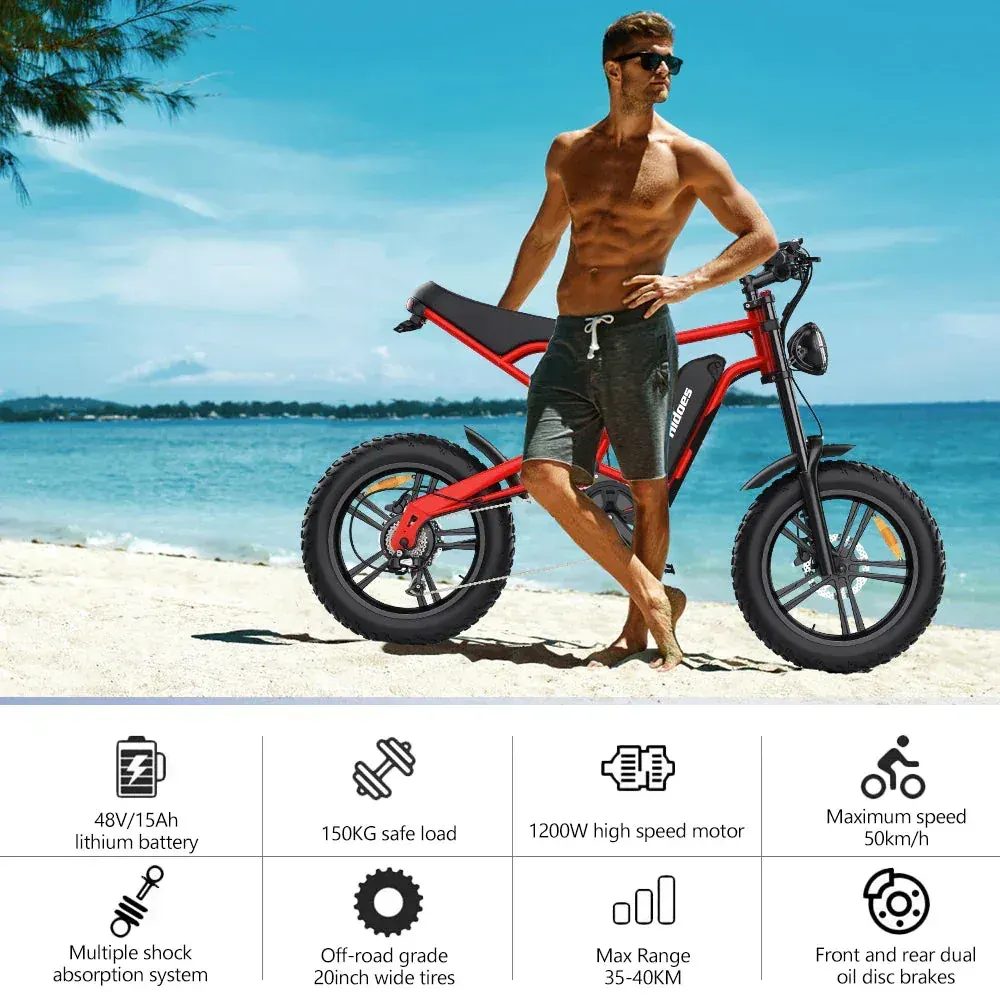 Hidoes B6 Bicicleta Eléctrica Fat Tire image 10