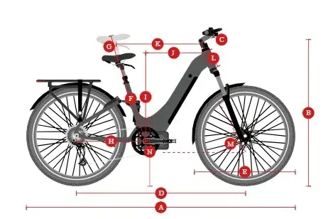 Himiway A7 Pro bicicleta eléctrica urbana vista lateral completa con cuadro de aluminio y suspensión total.