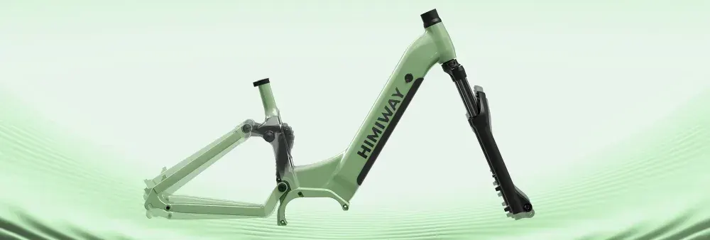 Himiway A7 Pro pantalla TFT Bigstone M300C mostrando velocidad, nivel de batería y asistencia, con luces LED.