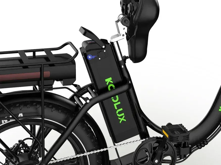 Koolux BK6S PRO plegable, vista lateral completa con ruedas gruesas y cuadro resistente.