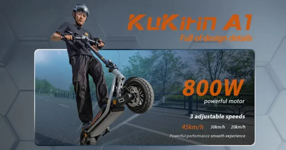 Pantalla LED del Kukirin A1 mostrando velocidad y modo de conducción.