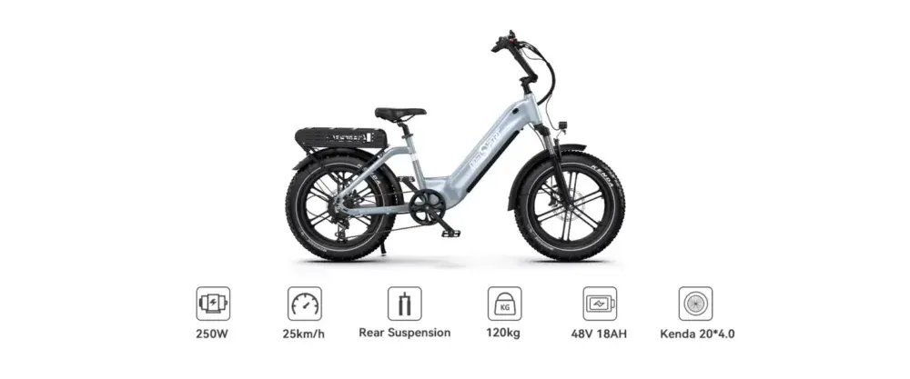 Onesport OT08 Bicicleta Eléctrica Fat Tire image 3