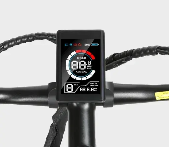 Detalle del motor de 250W de la Samebike EBE2, integrado en el buje trasero.