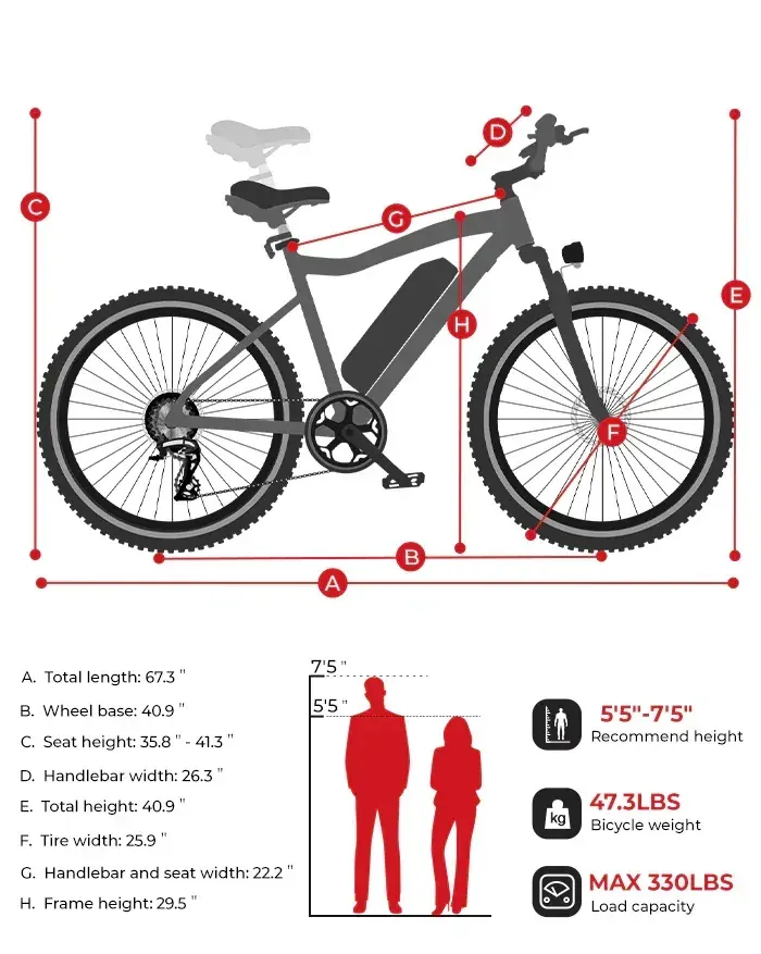 Samebike SY26-II Bicicleta Eléctrica de Montaña image 2