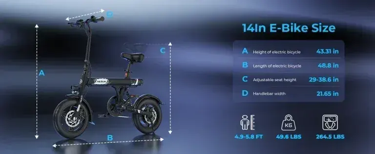Varun C14-1 Bicicleta Eléctrica Plegable Urbana image 2