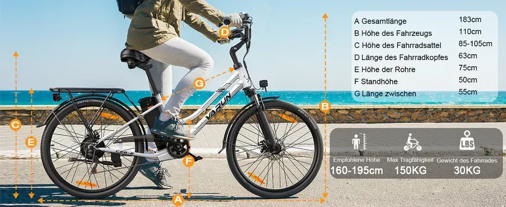 Varun C26-2 Bicicleta Eléctrica Urbana image 2