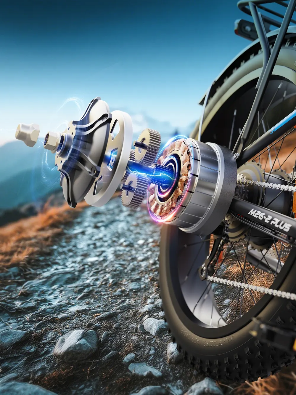 Modelo VARUN M26-2 PLUS, bicicleta eléctrica de montaña con motor 250W