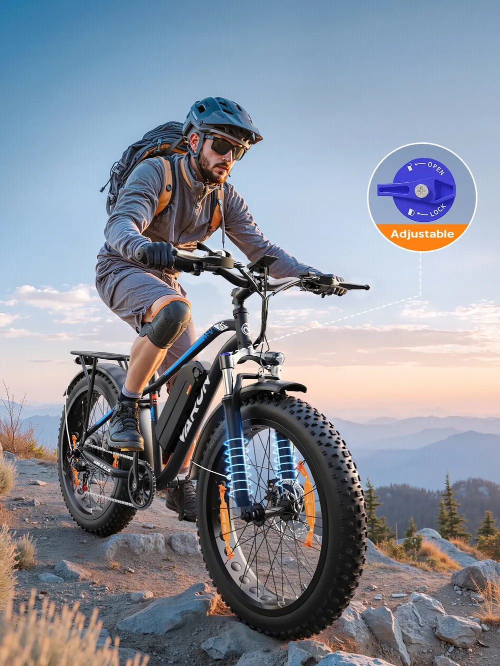Bicicleta eléctrica de montaña marca Varun, modelo M26-2 PLUS 26x4