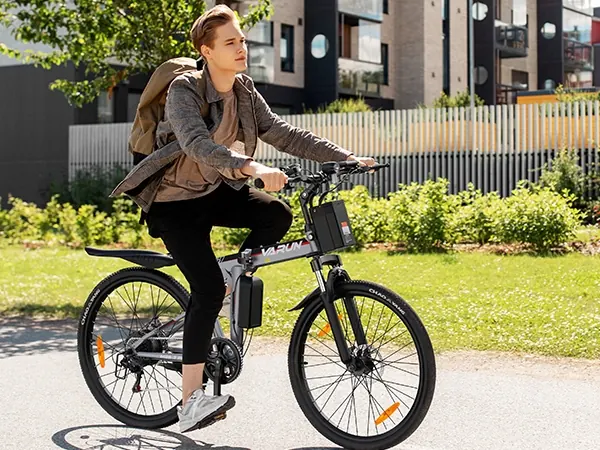 Bici eléctrica VARUN M26-3 PRO plegable, altura recomendada 155 a 195 cm
