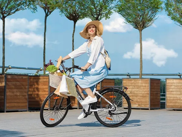 Bicicleta eléctrica urbana VARUN S700-2 ideal para desplazamientos por ciudad