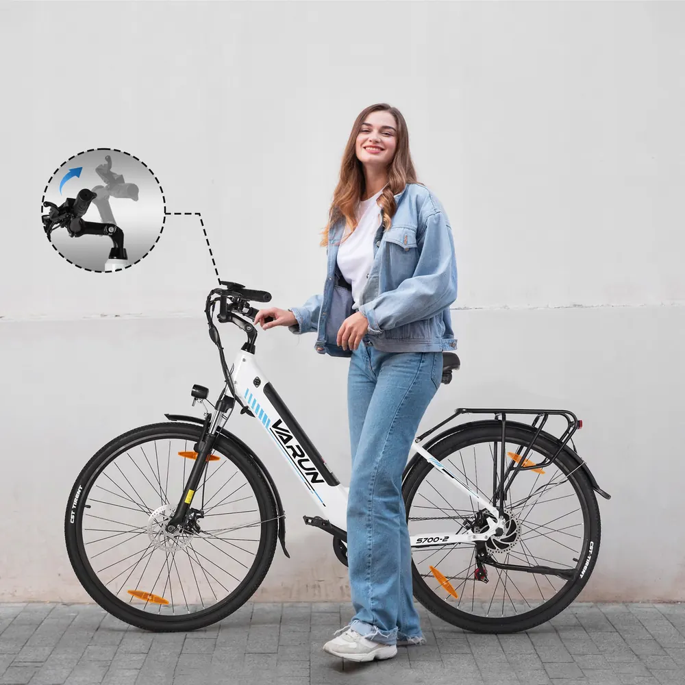 Bicicleta eléctrica urbana VARUN S700-2 de marca Varun con motor 250W