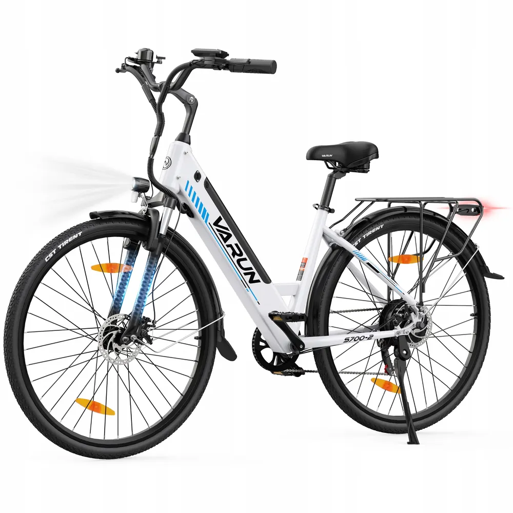 Bicicleta eléctrica femenina VARUN S700-2 con ruedas de 28 pulgadas