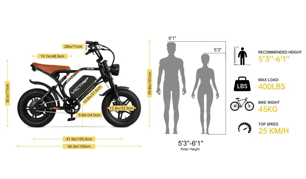 Victrip R6 Pro Bicicleta Eléctrica Fat Tire image 2
