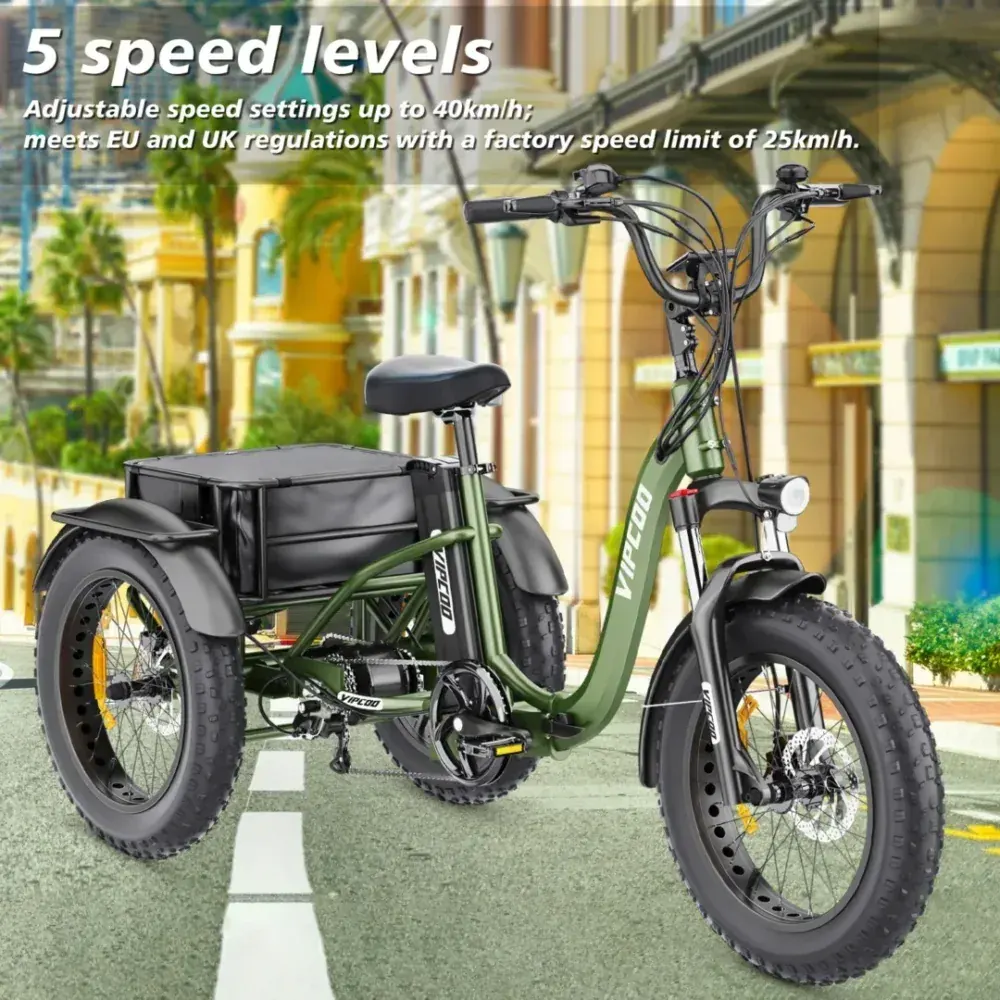 Vipcoo ET1 Triciclo Eléctrico de Carga Plegable image 11