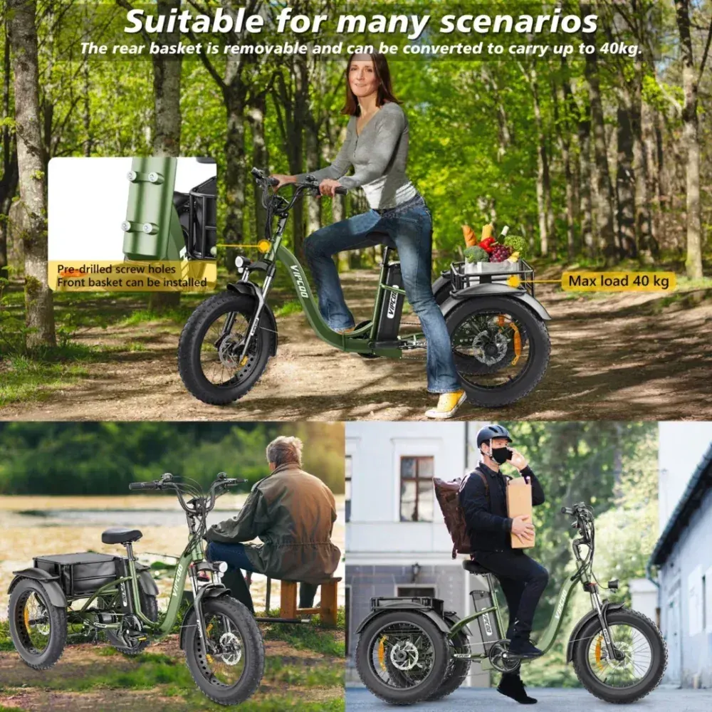 Vipcoo ET1 Triciclo Eléctrico de Carga Plegable image 9