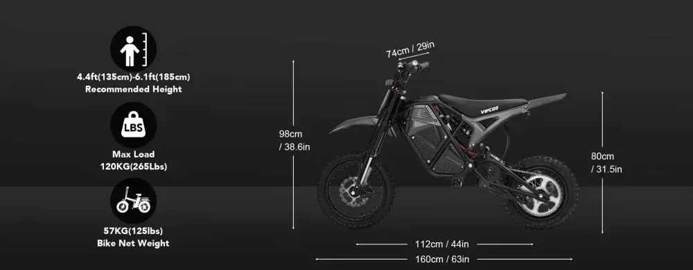 Vipcoo H3 Moto Eléctrica de Montaña image 2