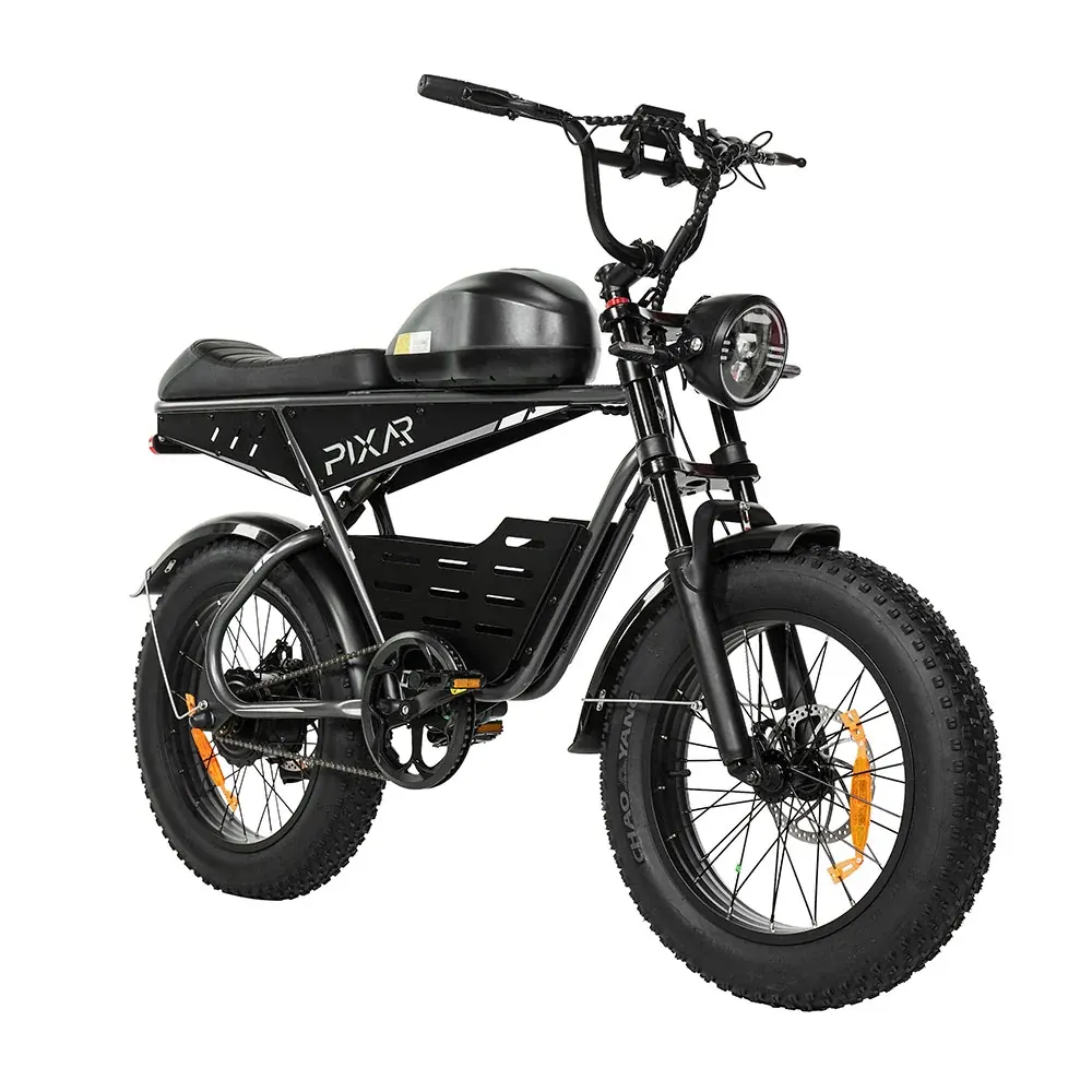 PIXAR Super fat bike eléctrica retro con asiento largo image 4