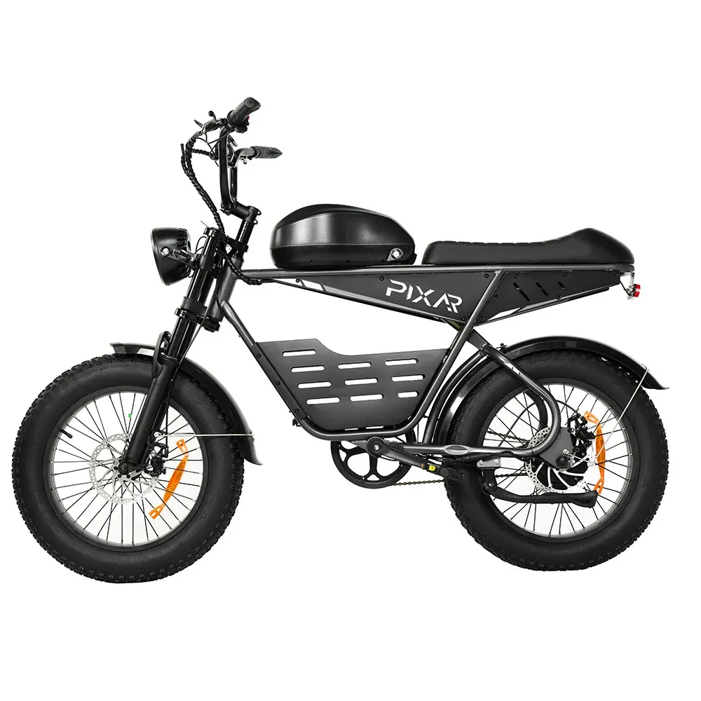 PIXAR Super fat bike eléctrica retro con asiento largo image 6