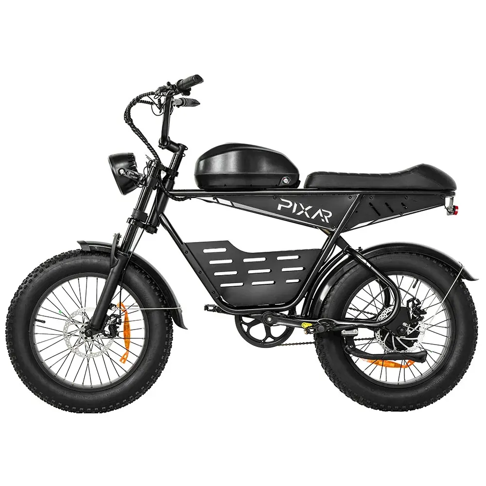 PIXAR Super fat bike eléctrica retro con asiento largo image 13