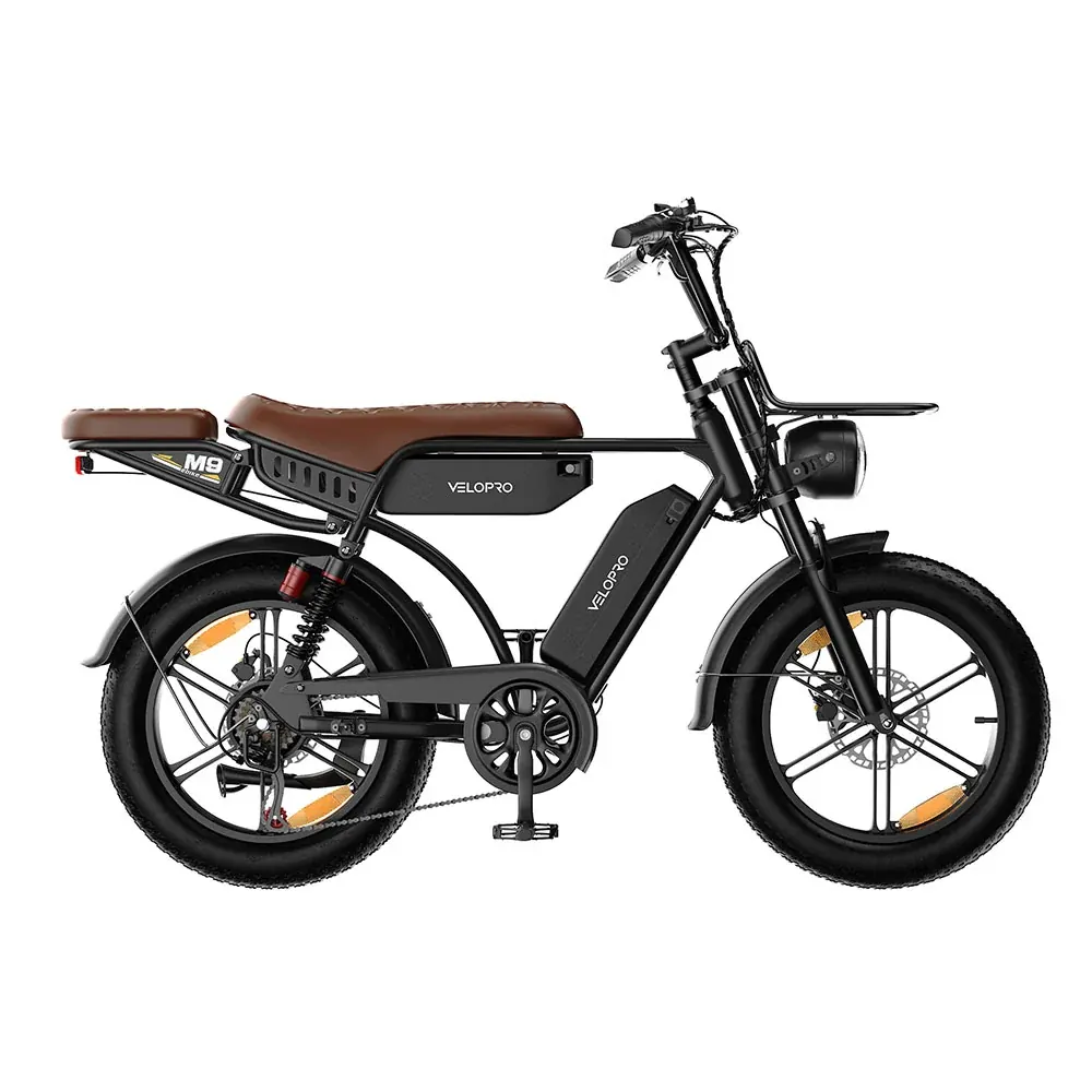 VELOPRO M9 fat bike eléctrica retro con doble batería image 1