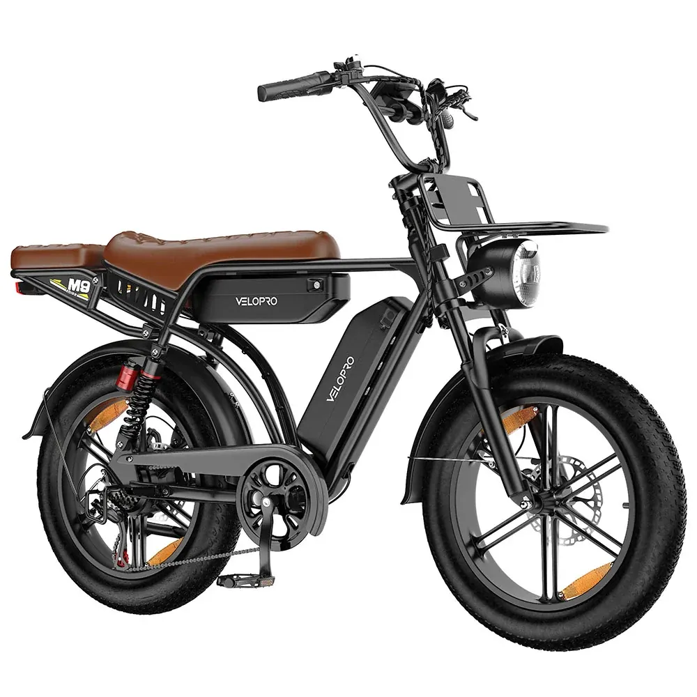 VELOPRO M9 fat bike eléctrica retro con doble batería image 4
