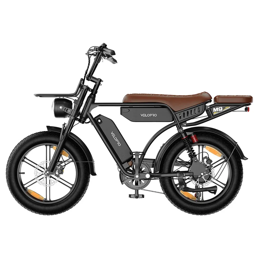 VELOPRO M9 fat bike eléctrica retro con doble batería image 6