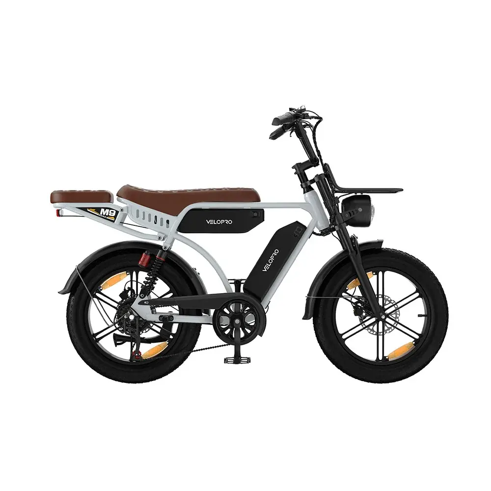 VELOPRO M9 fat bike eléctrica retro con doble batería image 13